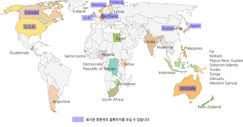 회원국 지도